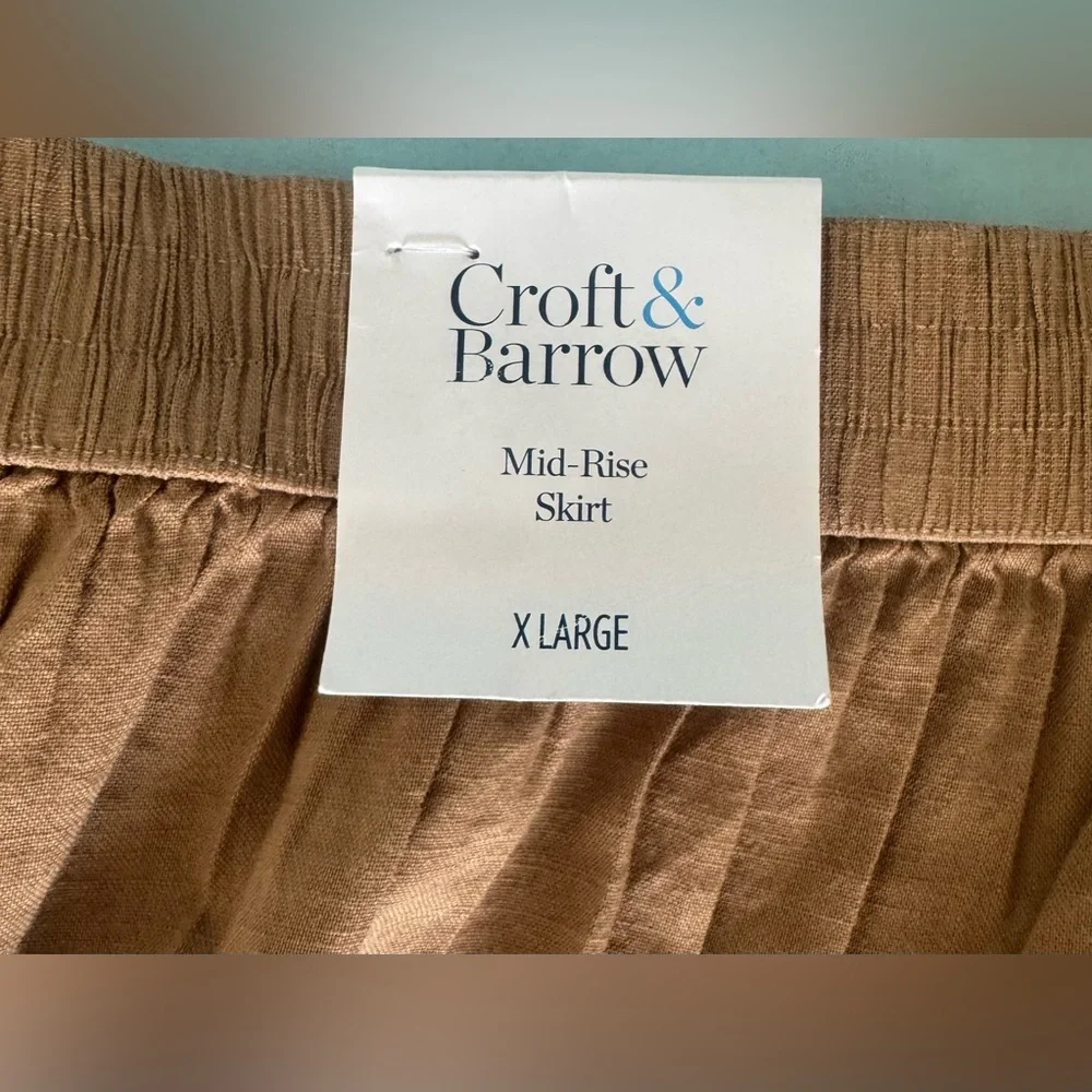 Women's Croft & Barrow Tie-Front Faux Wrap Mid-Rise Skirt - Picture 8 of 11